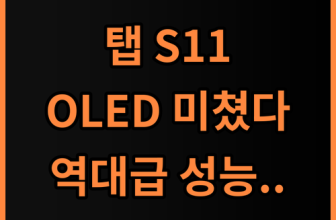 삼성전자 갤럭시탭 S11 추천 후기 선명한 OLED와 강력한 성능의 조화