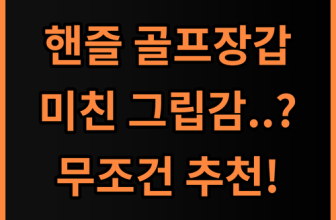 핸즐 연습용 골프장갑 실제 사용후기, 밀착력과 그립감 솔직한 추천