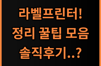 브라더 PT-P710BT 라벨프린터 솔직 후기 및 정리 정돈 활용 팁