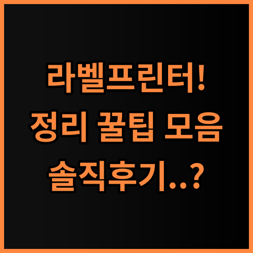 브라더 PT-P710BT 라벨프린터 솔직 후기 및 정리 정돈 활용 팁