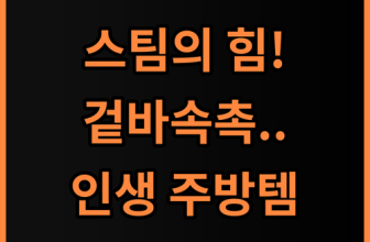 오르테 스팀 에어프라이어 겉바속촉 요리를 위한 주방 필수템 추천