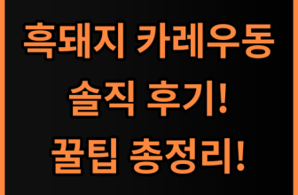 마루짱 흑돼지 카레우동 컵라면 솔직 후기와 맛있게 먹는 사용 팁 총정리