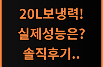 토닉 로얄서포트 아이스박스 20L 보냉력과 수납 성능 총정리 솔직 후기