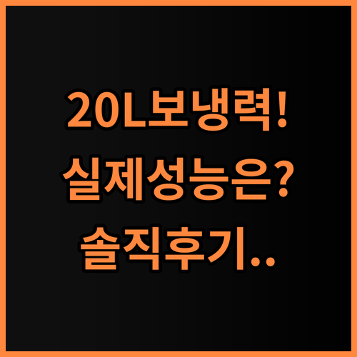 토닉 로얄서포트 아이스박스 20L 보냉력과 수납 성능 총정리 솔직 후기