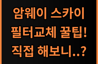 암웨이 신형 스카이 공기청정기 필터 사용 팁과 직접 교체해본 추천 후기