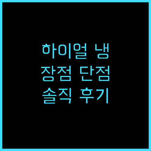 하이얼 냉장고 HRT166MDB 실제 사용자 후기 가성비 추천