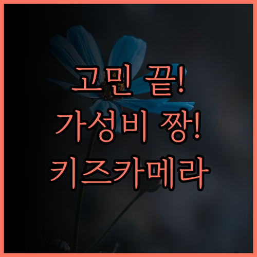 우리 아이 첫 카메라, 고민 끝! 가성비 키즈 카메라 추천!